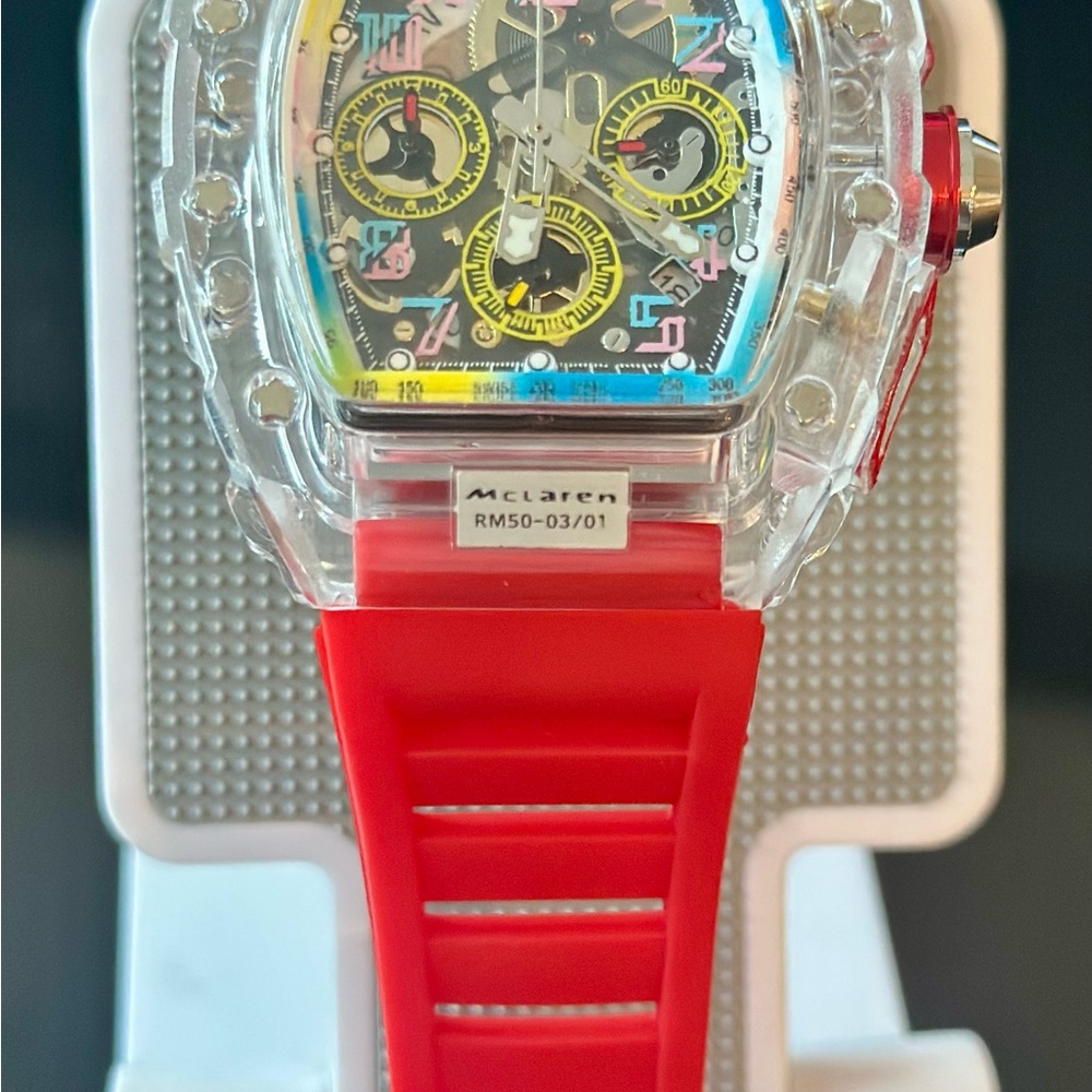 Transparent Multi-Color Men's Watch - Picture 3 of 10